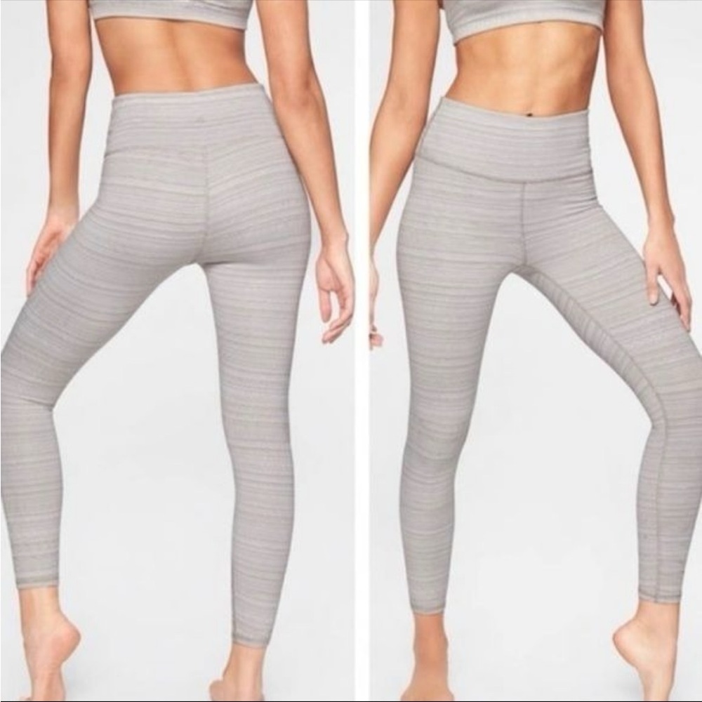 Athleta High Rise Jacquard Chaturanga Tight Leggings